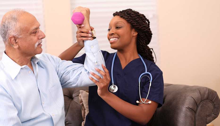 Advanced Practice Nurse providing specialized care to patient