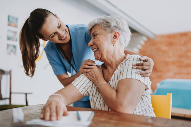 Senior receiving comprehensive care at home through assisted living waiver program