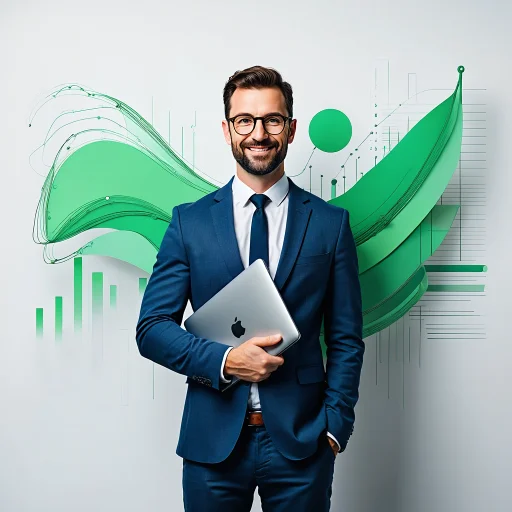 Professional trader with charts