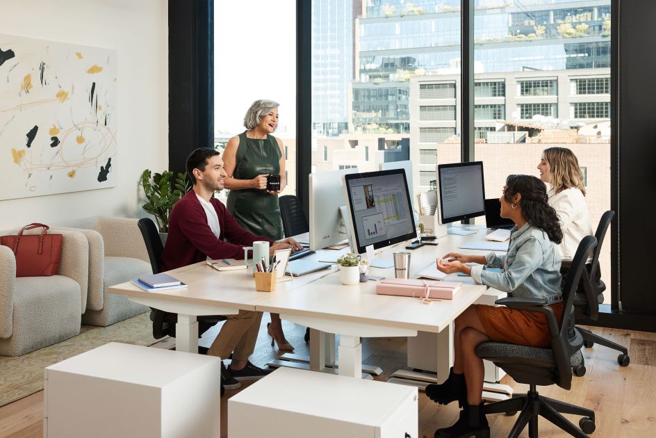 Modern business workspace