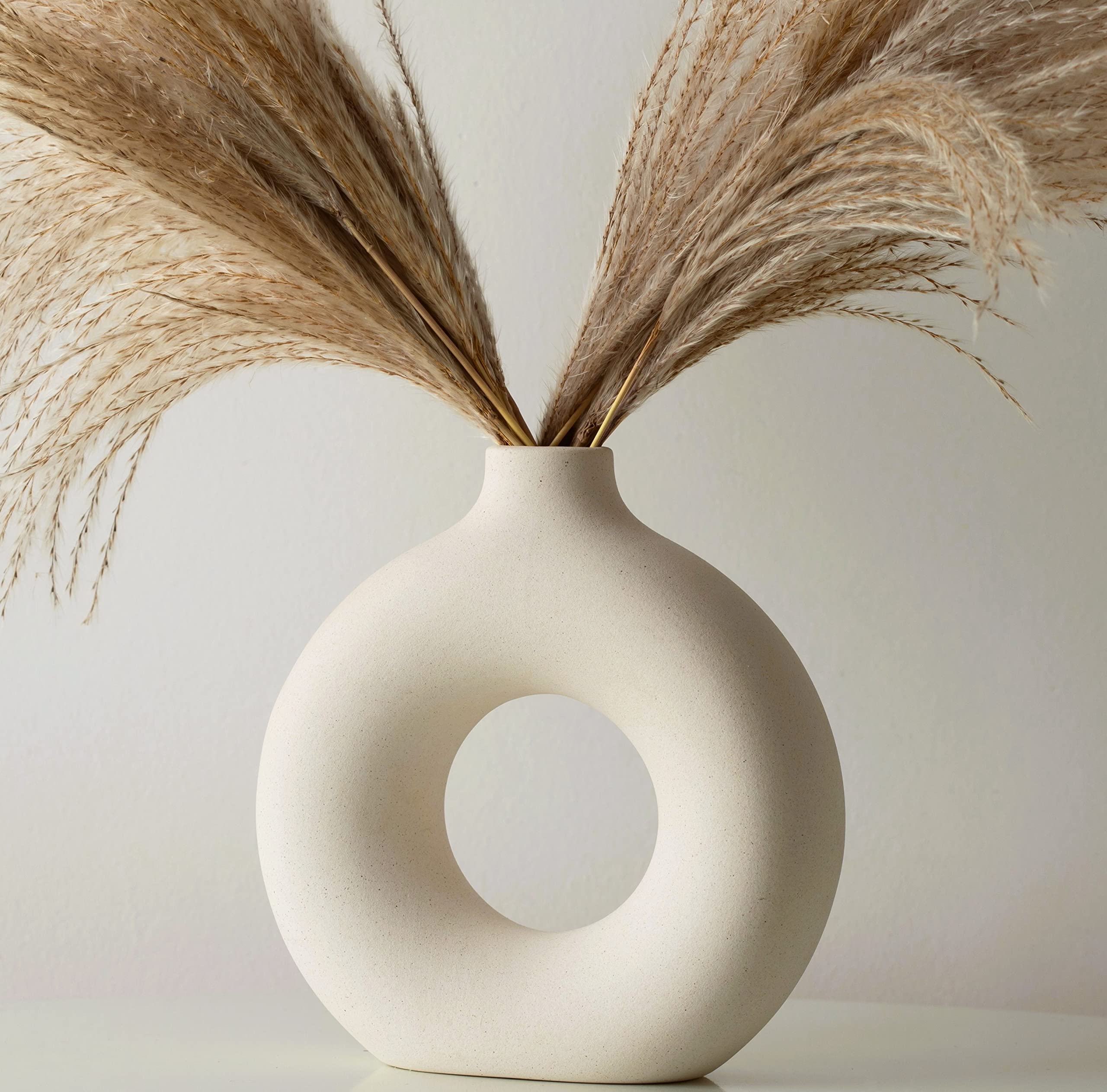 White Circle Vase