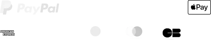 Payment methods: PayPal, Apple Pay, American Express, Visa, Mastercard, CB