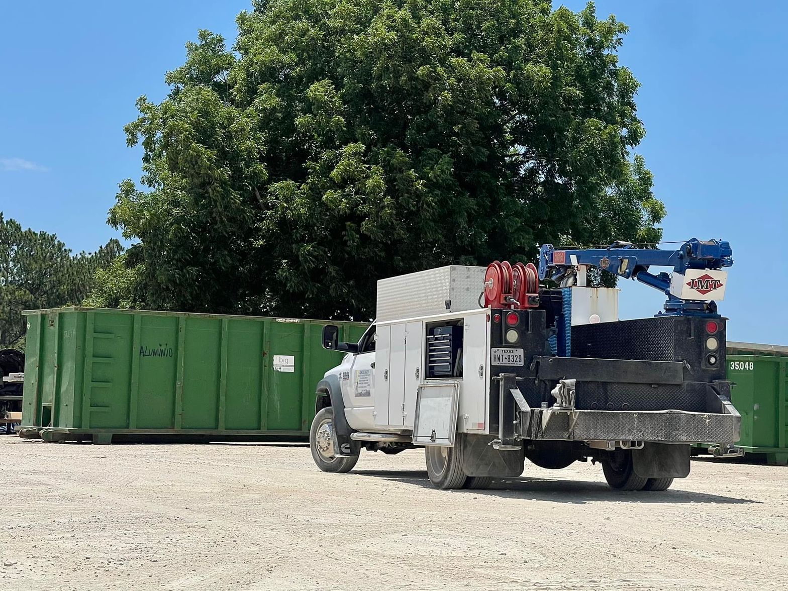 Eisenjager Equipment service team performing heavy equipment repair in Houston Texas - professional subcontracting services available