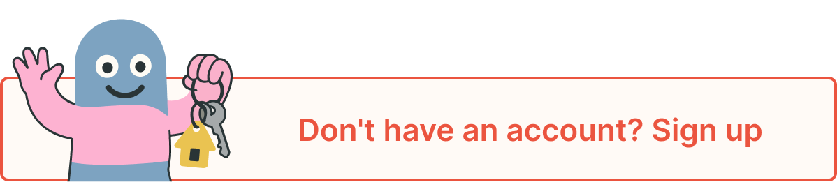 Don't have an account? Sign up - Character with laptop and icons